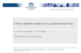 Department of Flow, Heat and Combustion Mechanics –  Ghent University – UGent Linear stability analysis of a supercritical loop C.