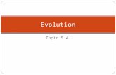 Topic 5.4 Evolution. What is a theory? A widely accepted explanatory idea that is broad in scope and supported by a large body of evidence. .