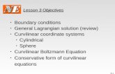 3-1 Lesson 3 Objectives Boundary conditions Boundary conditions General Lagrangian solution (review) General Lagrangian solution (review) Curvilinear coordinate.