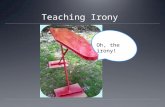 Teaching Irony Oh, the irony!. What do the following slides have in common?