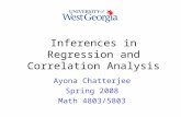 Inferences in Regression and Correlation Analysis Ayona Chatterjee Spring 2008 Math 4803/5803.