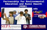Partnership for Environmental Education and Rural Health (PEER)  Supported by the National Institutes of Health ORIP.