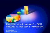 A. Potemkin MICEX, President Russian stock market’s SWOT analysis: Moscow’s viewpoint.