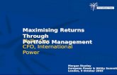 Philip Cox CFO, International Power Maximising Returns Through Portfolio Management Morgan Stanley European Power & Utility Summit London, 9 October 2003.