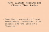 K37: Climate Forcing and Climate Time Scales Some Basic concepts of Heat, Temperature, Feedbacks, time scales, and the idea of a “forcing”