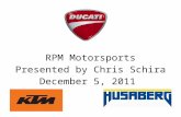RPM Motorsports Presented by Chris Schira December 5, 2011.