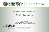 Nuclear Science User Facilities NSUF Overview Dan Ogden NSUF Deputy Director Idaho National Laboratory Users Meeting 2015 June 22, 2015.
