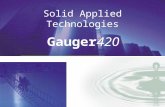 Solid Applied Technologies Gauger420. 2 Compact, continuous, non-contact, loop- powered, ultrasonic level meter: Simple installation and configuration.