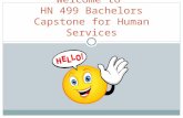 Welcome to HN 499 Bachelors Capstone for Human Services.