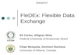 FleDEx: Flexible Data Exchange Eli Cortez, Altigran Silva Federal University of Amazonas, Brazil WIDM’07 Filipe Mesquita, Denilson Barbosa University of.