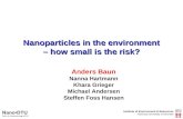Nanoparticles in the environment – how small is the risk? Anders Baun Nanna Hartmann Khara Grieger Michael Andersen Steffen Foss Hansen.