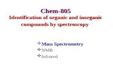 Chem-805 Identification of organic and inorganic compounds by spectroscopy  Mass Spectrometry  NMR  Infrared.