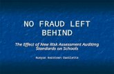 NO FRAUD LEFT BEHIND The Effect of New Risk Assessment Auditing Standards on Schools Runyon Kersteen Ouellette.