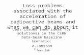 Loss problems associated with the acceleration of radioactive beams and what we can do about it A.Jansson f fermilab Loss issues (and ideas for solutions)