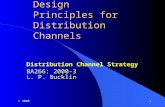 © 20001 Design Principles for Distribution Channels Distribution Channel Strategy BA266: 2000-3 L. P. Bucklin.