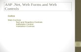 ASP.Net, Web Forms and Web Controls 1 Outline Web Controls Text and Graphics Controls AdRotator Control Validation Controls.