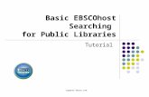 Support.ebsco.com Basic EBSCOhost Searching for Public Libraries Tutorial.