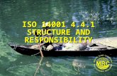ISO 14001 4.4.1 STRUCTURE AND RESPONSIBILITY. ISO 14001 Environmental Management Systems2 Lesson Learning Goals At the end of this lesson you should be.