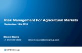 Risk Management For Agricultural Markets Steven Stasys +1 312-648-3822steven.stasys@cmegroup.com September, 10th 2015.