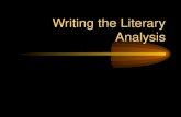 Writing the Literary Analysis. What is Literary Analysis? It’s literary (about literature) It’s an analysis (you are analyzing something) It’s an Argument!