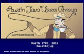 March 17th, 2015 #austinjug Thanks to Mike Perez and Chris Ritchie for the graphic.