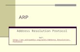 ARP Address Resolution Protocol Ref: //en.wikipedia.org/wiki/Address_Resolution_Protocol.