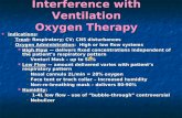 Interference with Ventilation Oxygen Therapy Indications: Indications: Treat: Respiratory; CV; CNS disturbances Treat: Respiratory; CV; CNS disturbances.