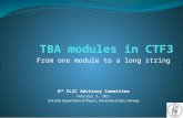 From one module to a long string 6 th CLIC Advisory Committee February 3, 2011 Erik Adli, Department of Physics, University of Oslo, Norway.