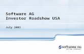 Software AG Investor Roadshow USA July 2003. 2Investor Roadshow USA July 2003 Software AG Profile Germany’s second largest software vendor In the high-end,