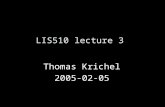 LIS510 lecture 3 Thomas Krichel 2005-02-05. information storage & retrieval this area is now more know as information retrieval when I dealt with it I.