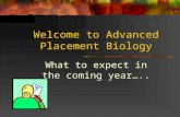 Welcome to Advanced Placement Biology What to expect in the coming year…..
