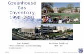 2004Greenhouse Gas Inventory - Duke University Greenhouse Gas Inventory 1990-2003 Sam Hummel Environmental Sustainability Coordinator Matthew Barkley MEM