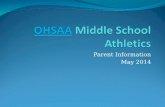 Parent Information May 2014. Welcome to GMS Athletics.