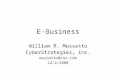 E-Business William R. Mussatto CyberStrategies, Inc. mussatto@csz.com 12/2/2000.