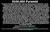 $100,000 Pyramid Remember the $100,000 pyramid? Well, this is pretty much the same thing. On the main pyramid slides, all you do is click on the category.