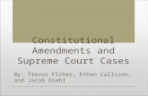 Constitutional Amendments and Supreme Court Cases By: Trevor Fisher, Ethan Callison, and Jacob Diehl.