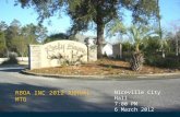 Provide Niceville City Hall 7:00 PM 6 March 2012 RBOA INC 2012 ANNUAL MTG.
