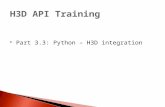 H3D API Training  Part 3.3: Python – H3D integration.