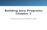Building Java Programs Chapter 2 Primitive Data and Definite Loops.