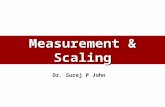 Measurement & Scaling Dr. Surej P John. Comparative Scaling.
