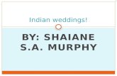 BY: SHAIANE S.A. MURPHY Indian weddings! Before wiki questions Why do they have that fancy design on there hands? Why are Indian weddings so big? What.