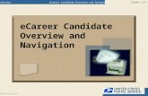 ECareereCareer Candidate Overview and Navigation ©2005 USPS All rights reserved. Slide 1 of 26 eCareer Candidate Overview and Navigation.