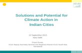 Solutions and Potential for Climate Action in Indian Cities 1 22 September 2015 New Delhi Emani Kumar, ICLEI Deputy Secretary General and Regional Director-ICLEI.