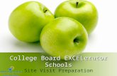 College Board EXCELerator Schools Site Visit Preparation.