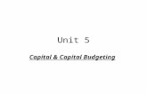 Unit 5 Capital & Capital Budgeting. Capital forms the base for the business. Capital, in general does not mean only money. It may refer to money’s worth.