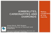 Redox conditions of the mantle KIMBERLITES, CARBONATITES AND DIAMONDS Anouk Borst, PhD Student Geological Survey of Denmark and Greenland PhD Course Earth.