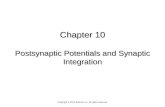 Chapter 10 Postsynaptic Potentials and Synaptic Integration Copyright © 2014 Elsevier Inc. All rights reserved.