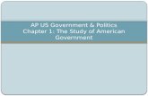 AP US Government & Politics Chapter 1: The Study of American Government.