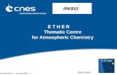 CEOS WGISS-27 - 13 mai 2009 - 1 E T H E R Thematic Centre for Atmospheric Chemistry Ether team.