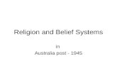 Religion and Belief Systems in Australia post - 1945.